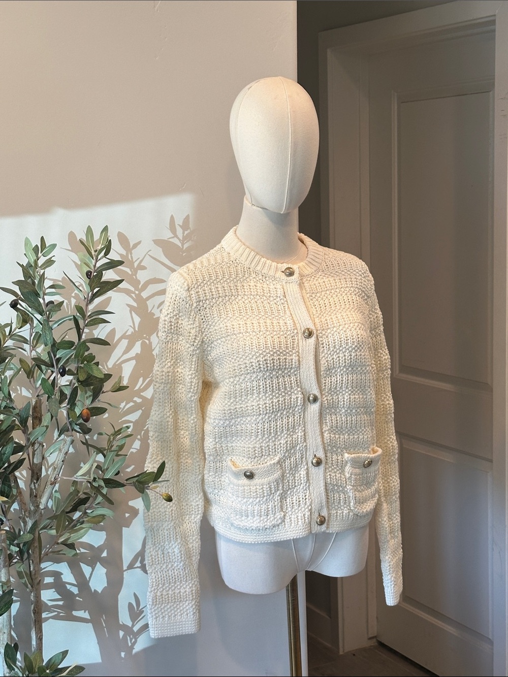 Caslon Textured Pima Cotton Cardigan New! - Picture 3 of 8